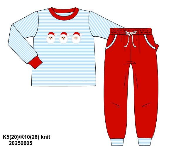 Striped Santa Jogger Set ETA mid November