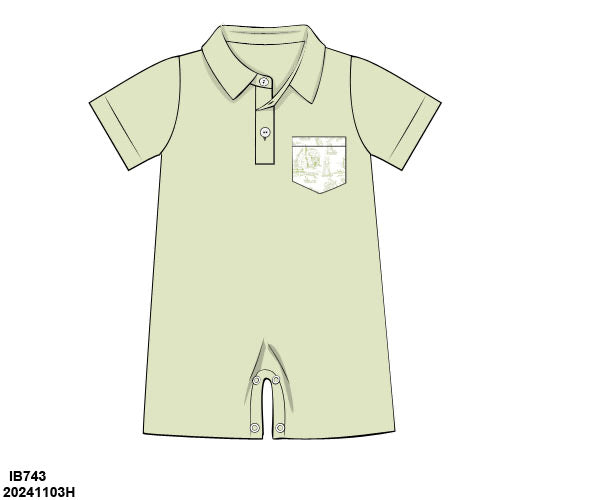 Toile Easter Romper