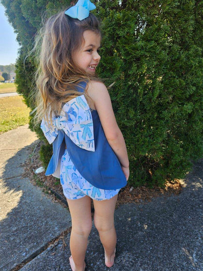 Blue Bows Bloomer Set