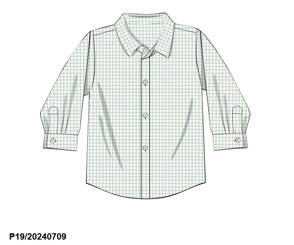 Sage Gingham Button Up ETA early November