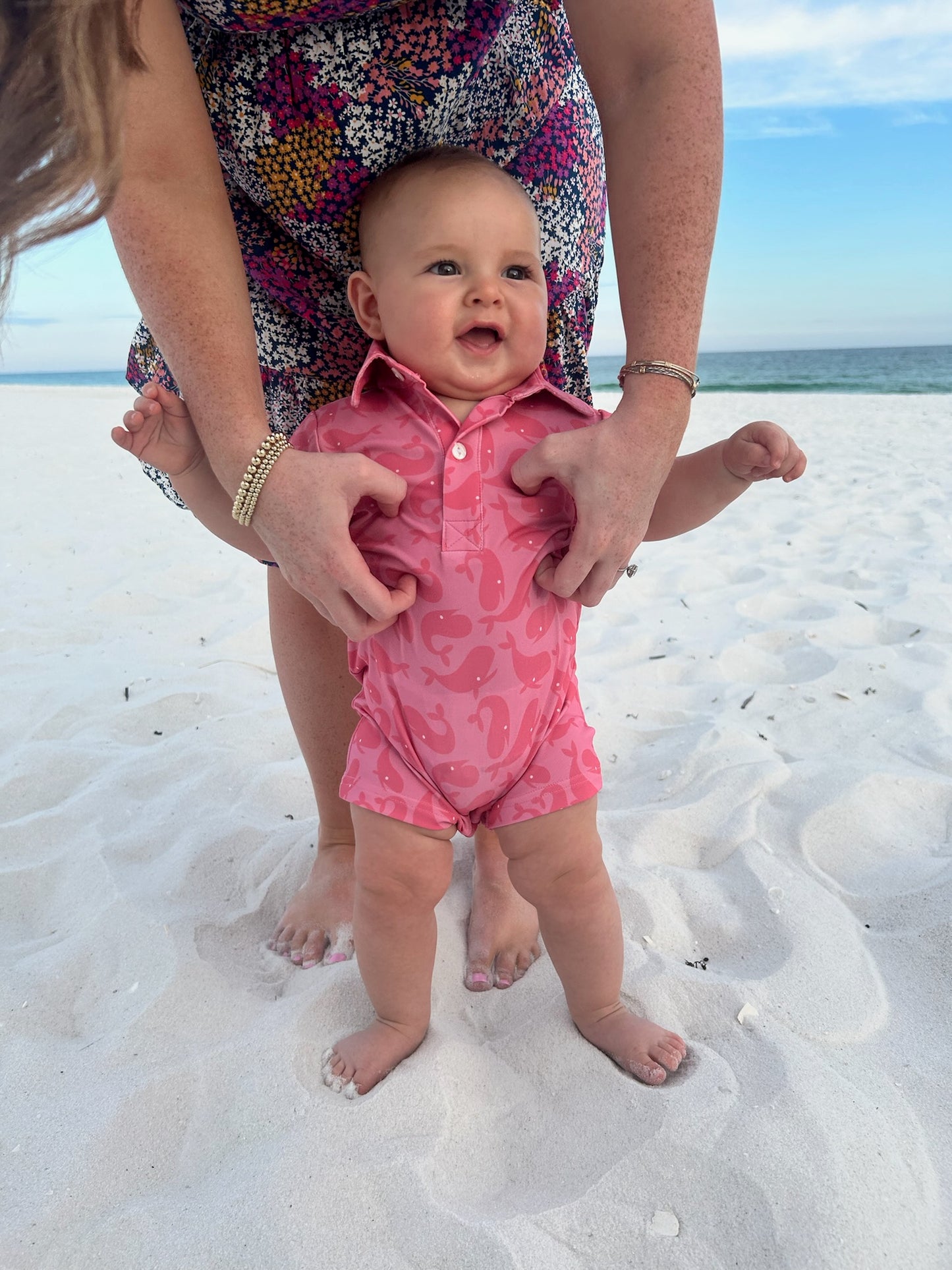 Whales & Florals Romper