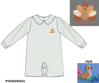 Sage Bullion Turkey Stitch Romper ETA early November
