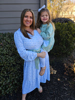 Blue Floral Mom Dress