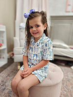Blue Bows Kids PJ Set
