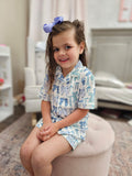 Blue Bows Kids PJ Set