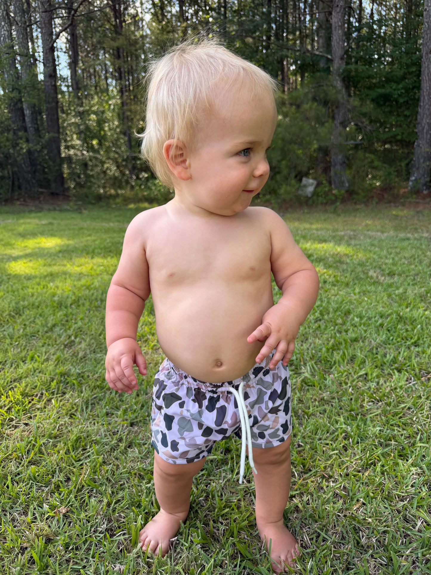 Shoreline Camo Boys Trunks