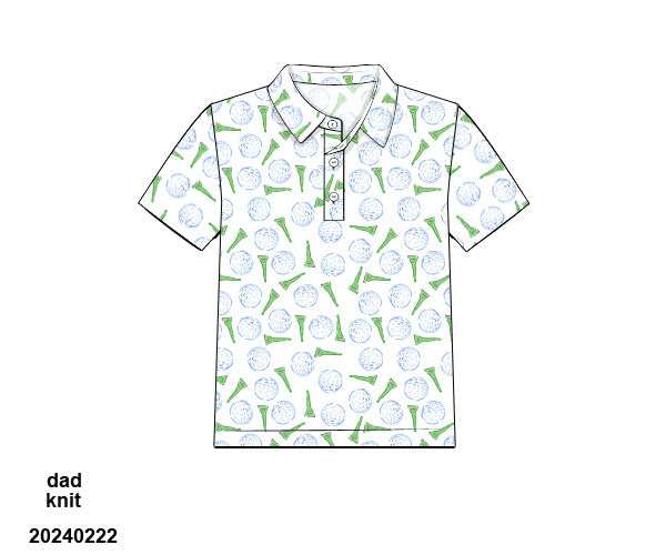 Tee Time Dad Polo