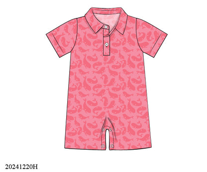 Whales & Florals Romper