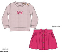 Bow Sweater/Skirt Set