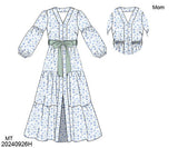 Blue Floral Mom Dress