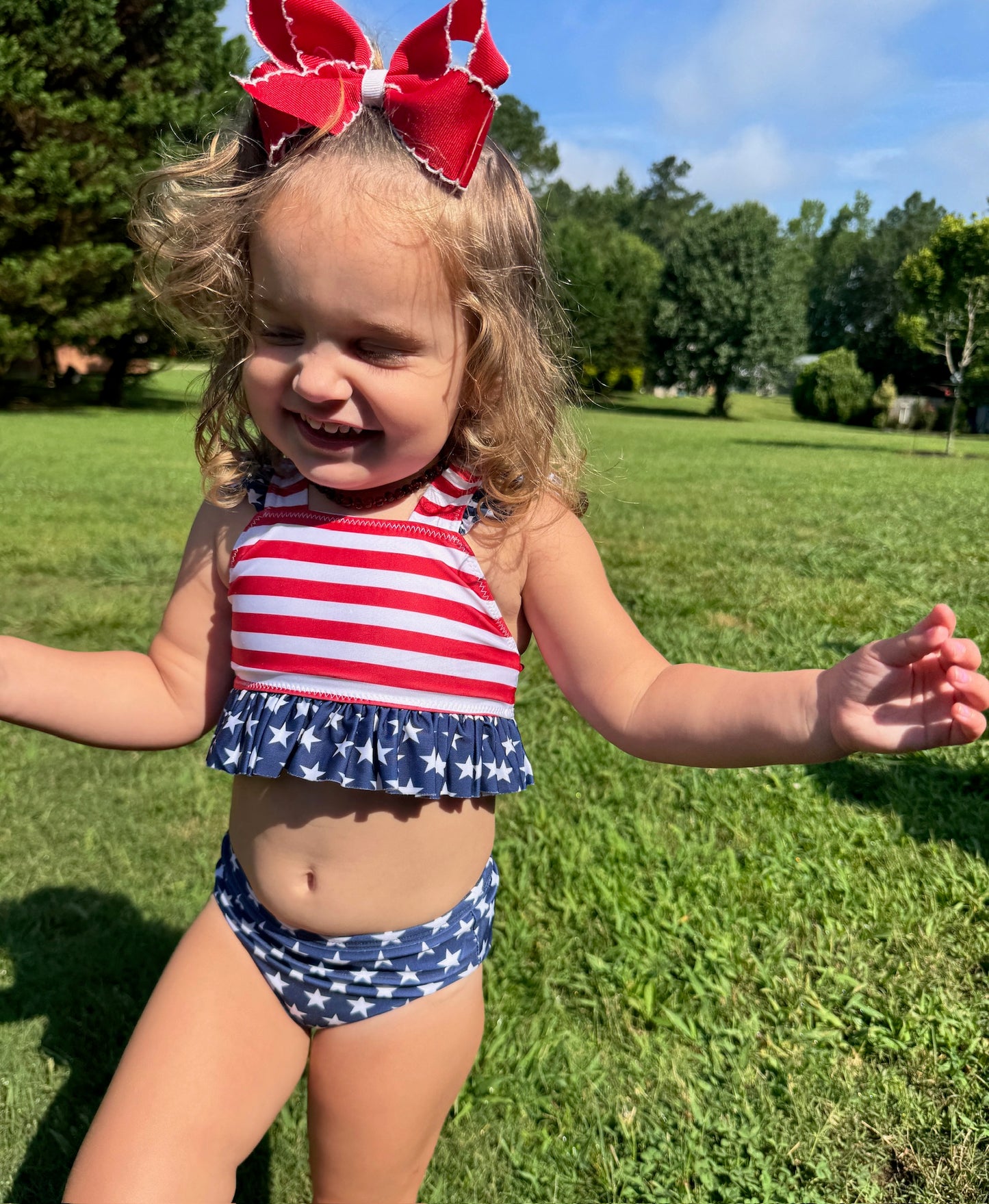 American Flag Swim Girls 2 Piece ETA early June