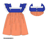 Orange & Blue Dress