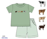 French Knot Cows Boys Set