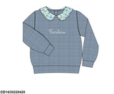 Floral Collared Sweater