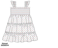 Red/Blue Swiss Dot Mom Dress