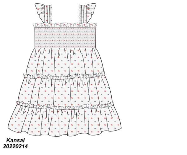 Red/Blue Swiss Dot Mom Dress