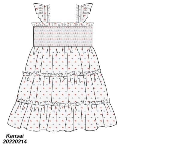 Red/Blue Swiss Dot Dress