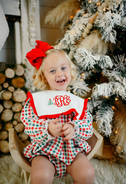 Christmas Plaid Girls Bubble