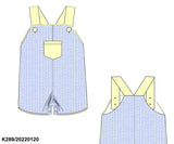 Simple Seersucker Overalls