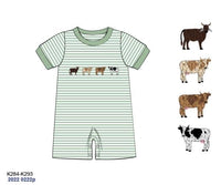 French Knot Cows Romper