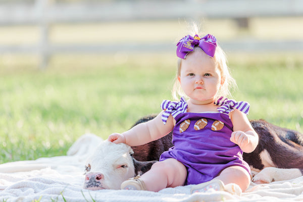 Purple Football Girls Bubble