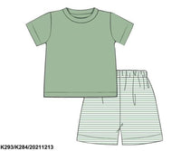 Green Stripes Knit Set