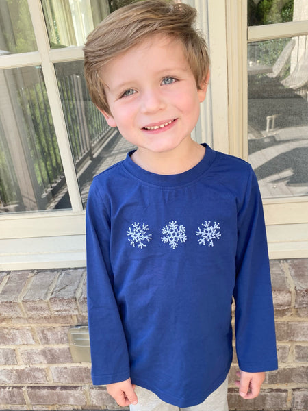 Snowflakes French Knot Shirt