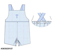 Blue Stripes Overalls- no mono