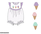 French Knot Ice Cream Girls Bubble