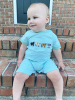 French Knot Cows Romper