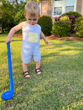 Simple Seersucker Overalls